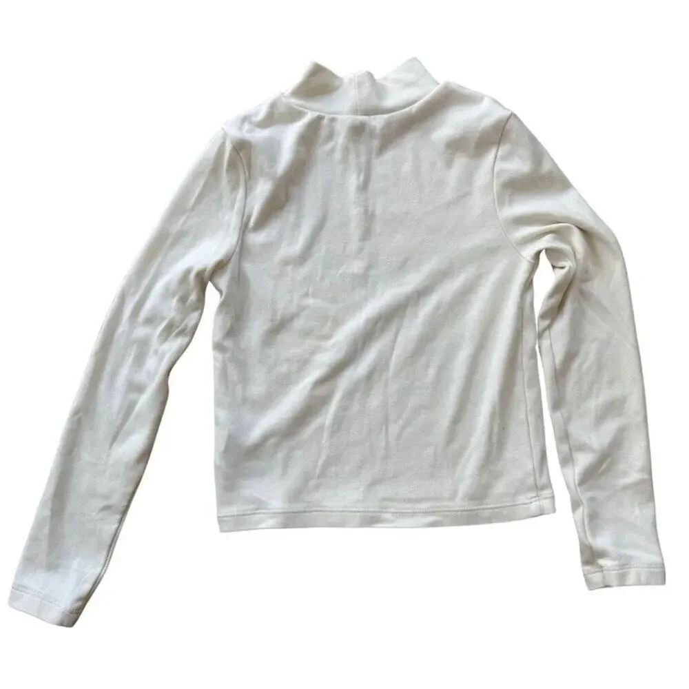 GAP Long Sleeve High Neck TShirt Ivory Small